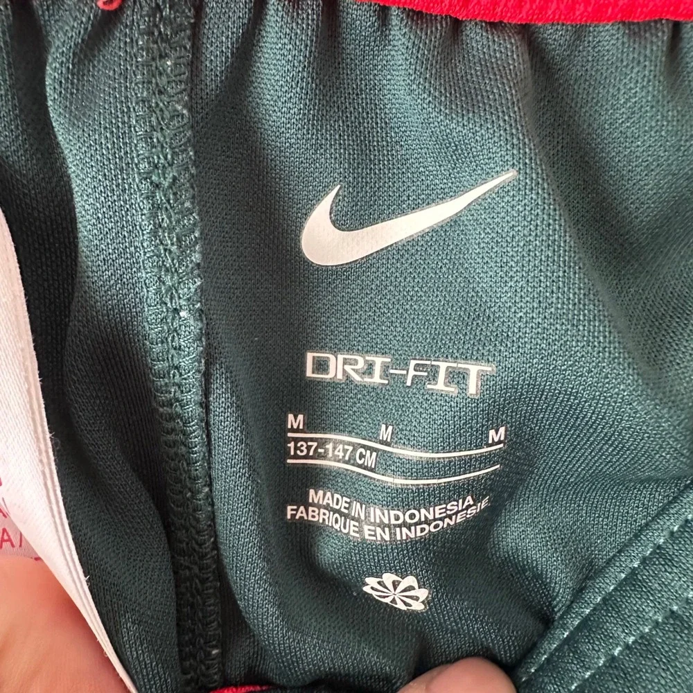 Nike Liverpool FC Kids Soccer‎ Shorts Dri-Fit Green Number 27 Size M Football
